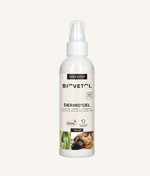 Gel apaisant naturel pour chien et chat – flacon 125 ml – Biovetol