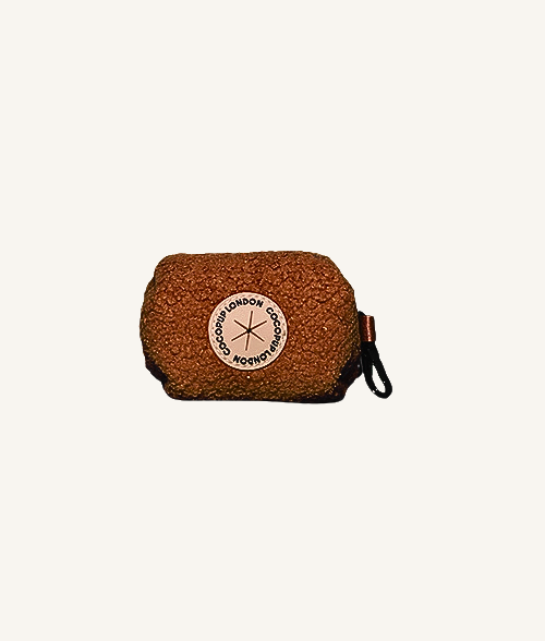Distributeur sac crottes cocopup london paddington Teddy – format peluche pratique avec mousqueton et zip