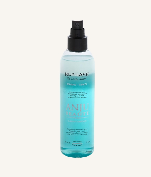 Lotion démêlante pour toilettage de chien et de chat. Marque Anju Beauté
