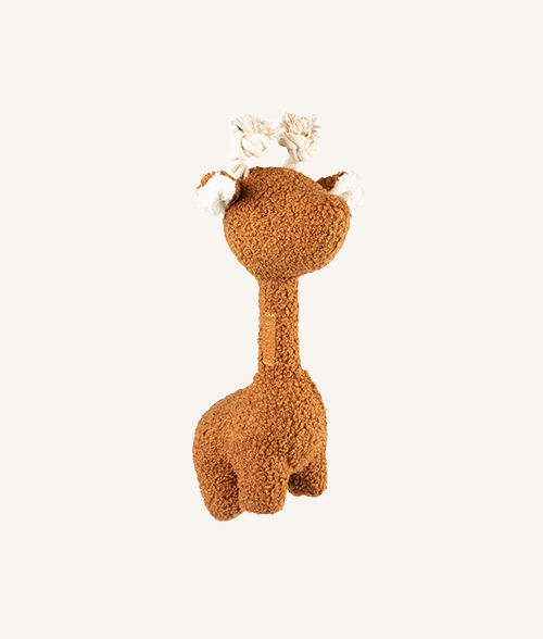 Peluche pour chien en forme de giraf couleur terracotta