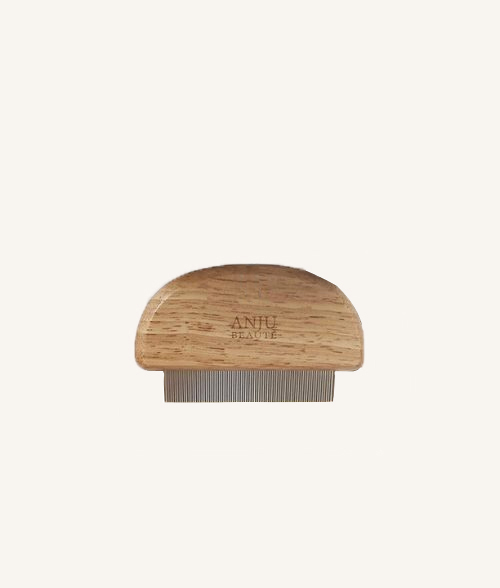 Peigne anti puce Anju beauté pour chien, chat et petits mammifères en bambou et acier inoxydable