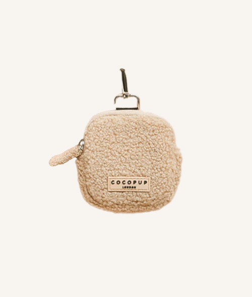 sac de friandise pour chien teddy beige rupert avec zip et attache en métal