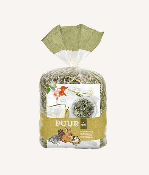 Foin du verger Puur – foin premium, riche en fibres et appétent, pour lapins et petits herbivores