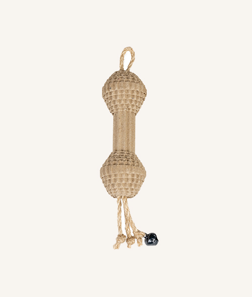 tete de canne a peche en carton beige pour chat de chez laroy groupe en 3 forme