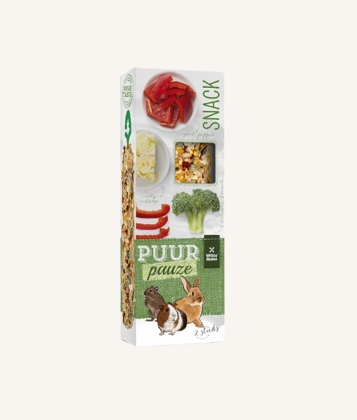 Stick à ronger pour rongeur Puur poivron brocoli – friandise naturelle