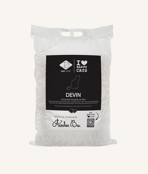 Litière agglomérante naturelle pour chat sans parfum DEVIN de la marque I Love Happy Cats